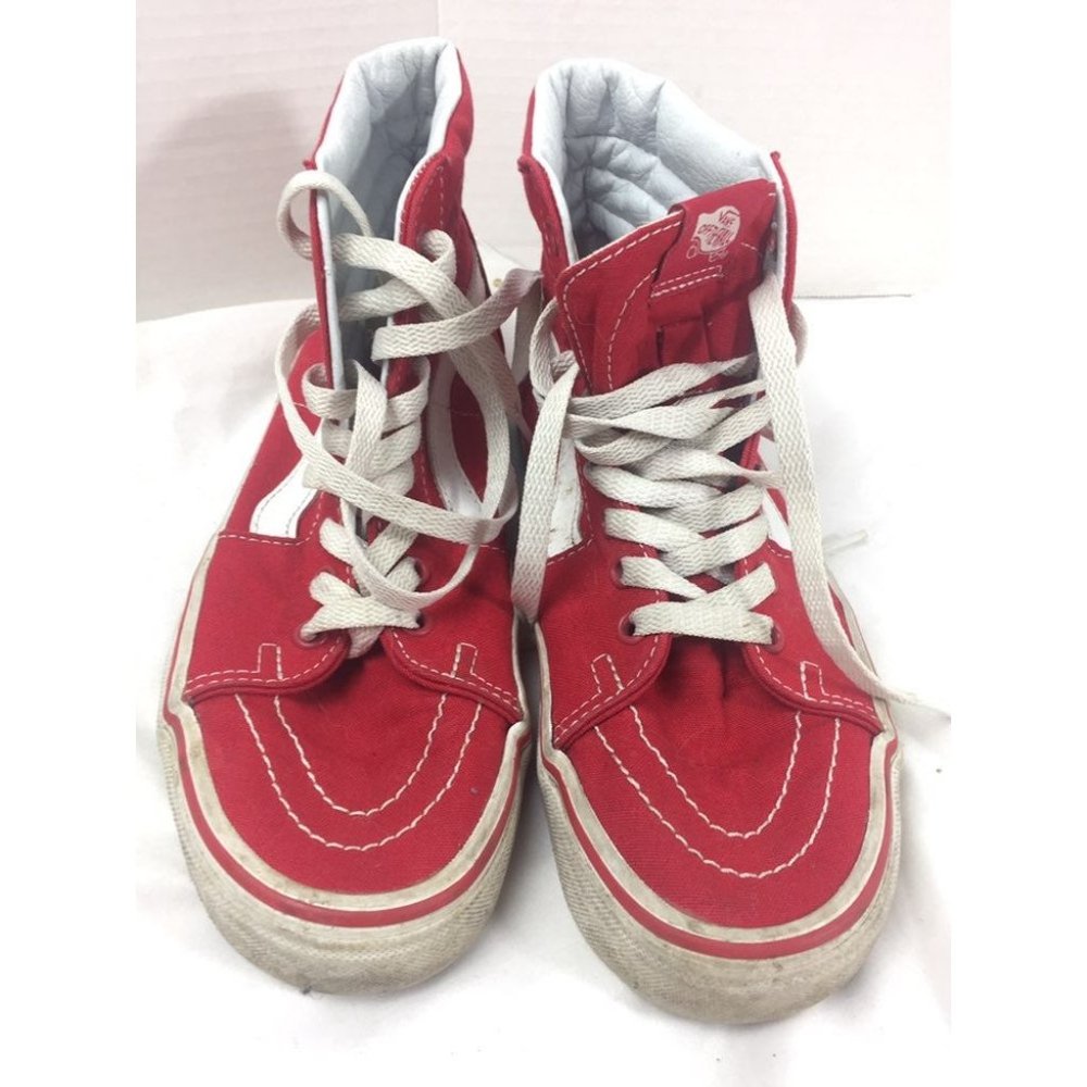 VANS Sk8-Hi Red & White Shoes